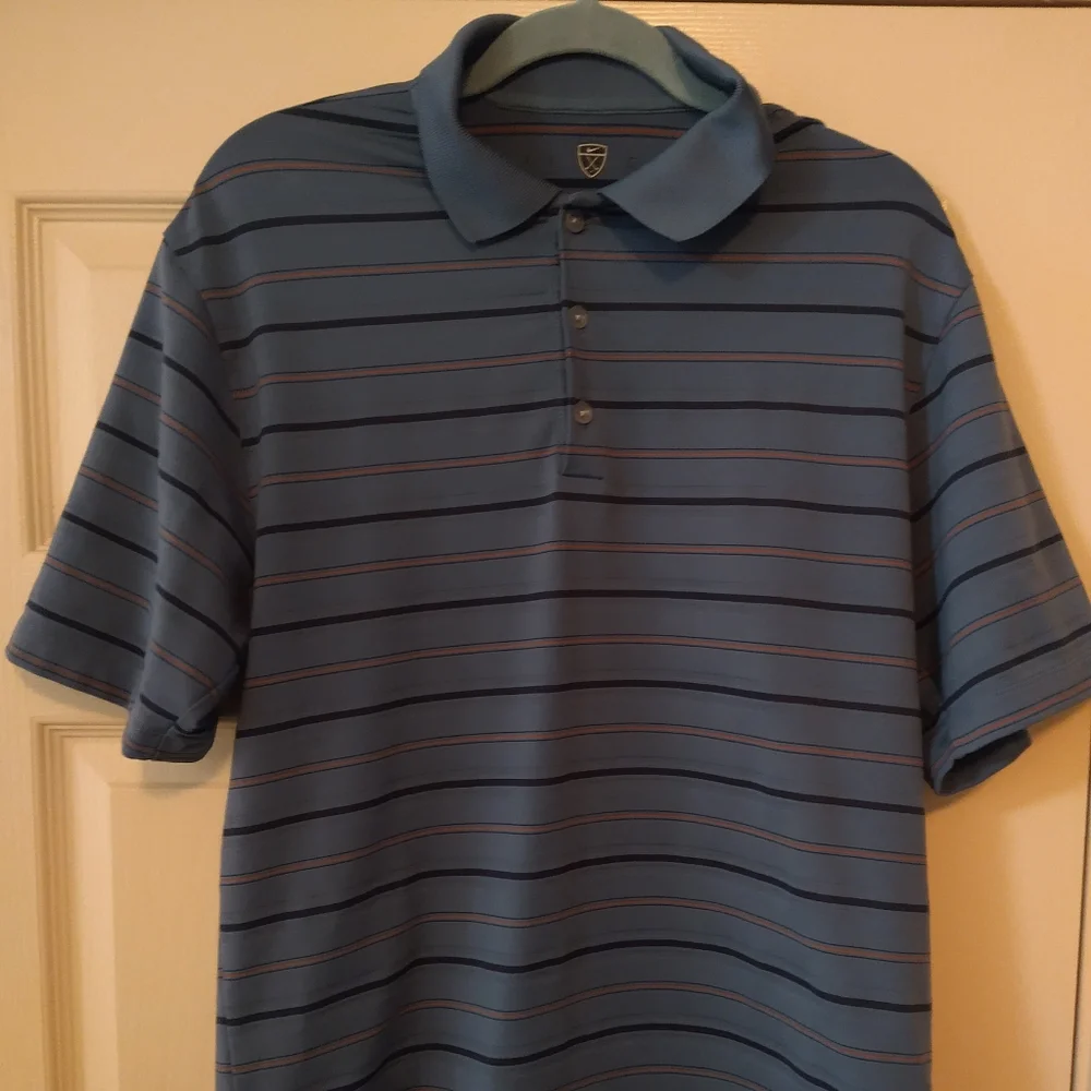Nike Golf Fit Dry Striped Polo Shirt Men's sz Small